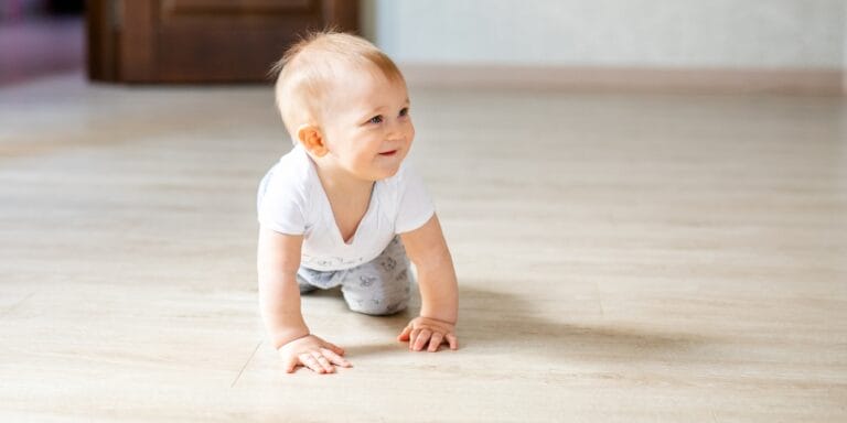 baby crawling at home - 9-month-old activities