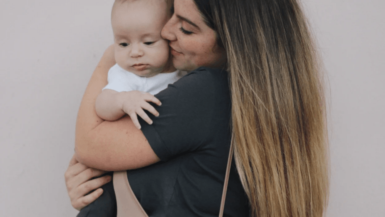 mom hugging baby - you don't have to be a perfect mother