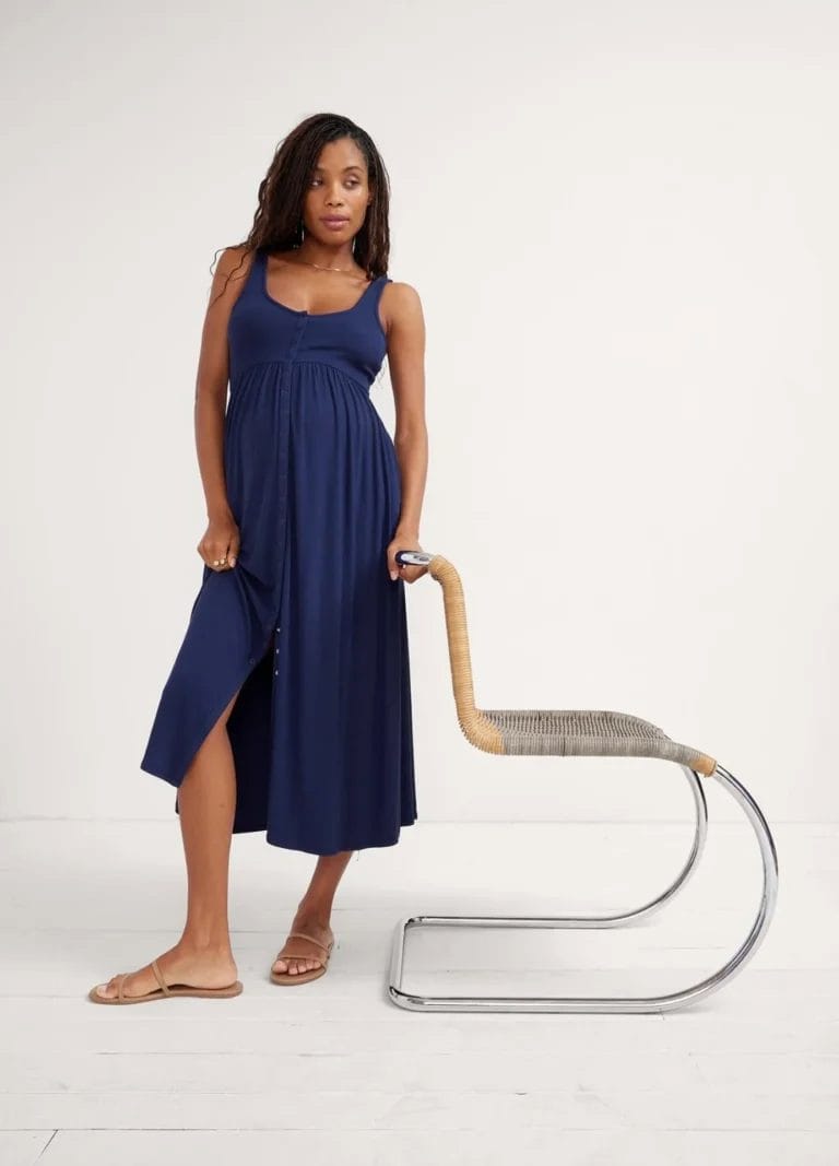 Hatch Collection The Softest Rib Nursing Tank Dress