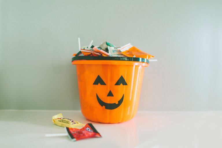 bucket of halloween candy