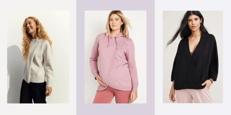 Nursing friendly sweaters best sale