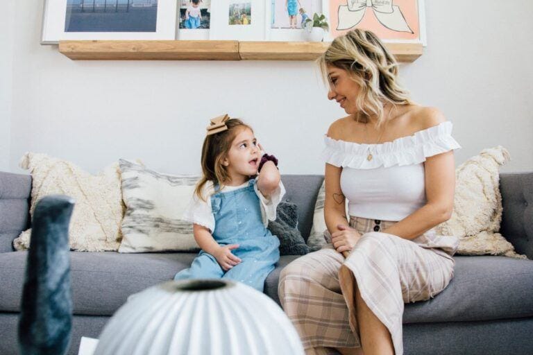 woman sitting with child