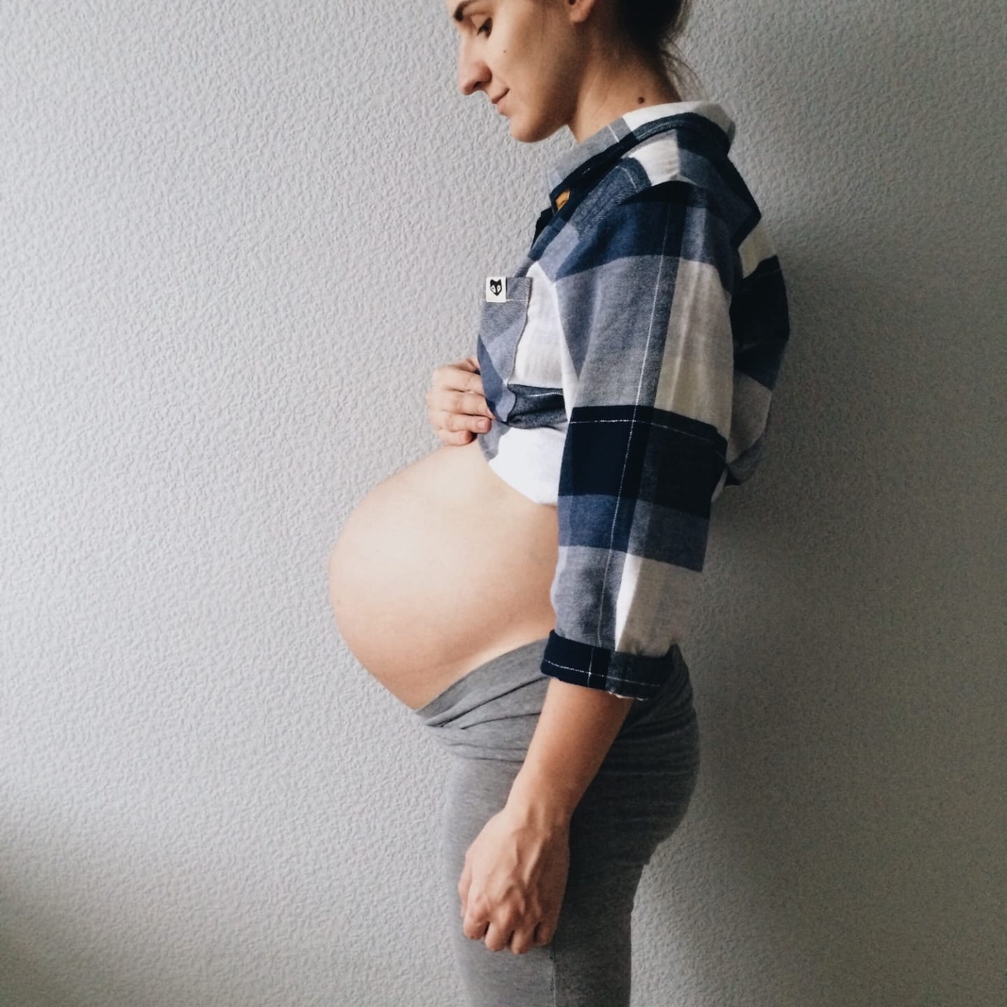 woman showing her baby bump