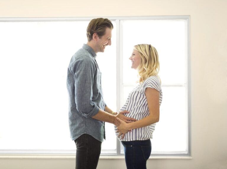 man and woman standing