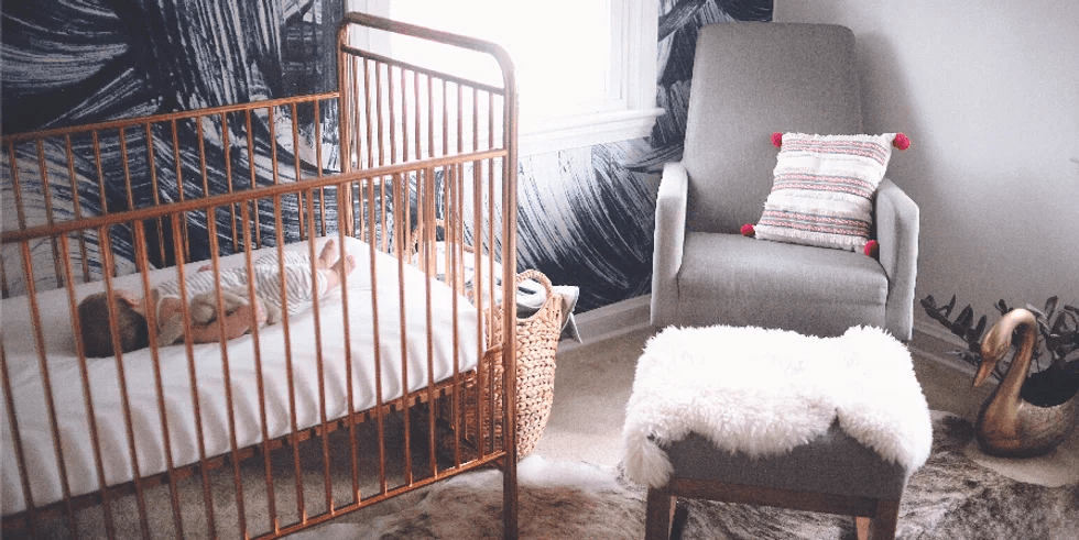 baby sleeping in a nursery