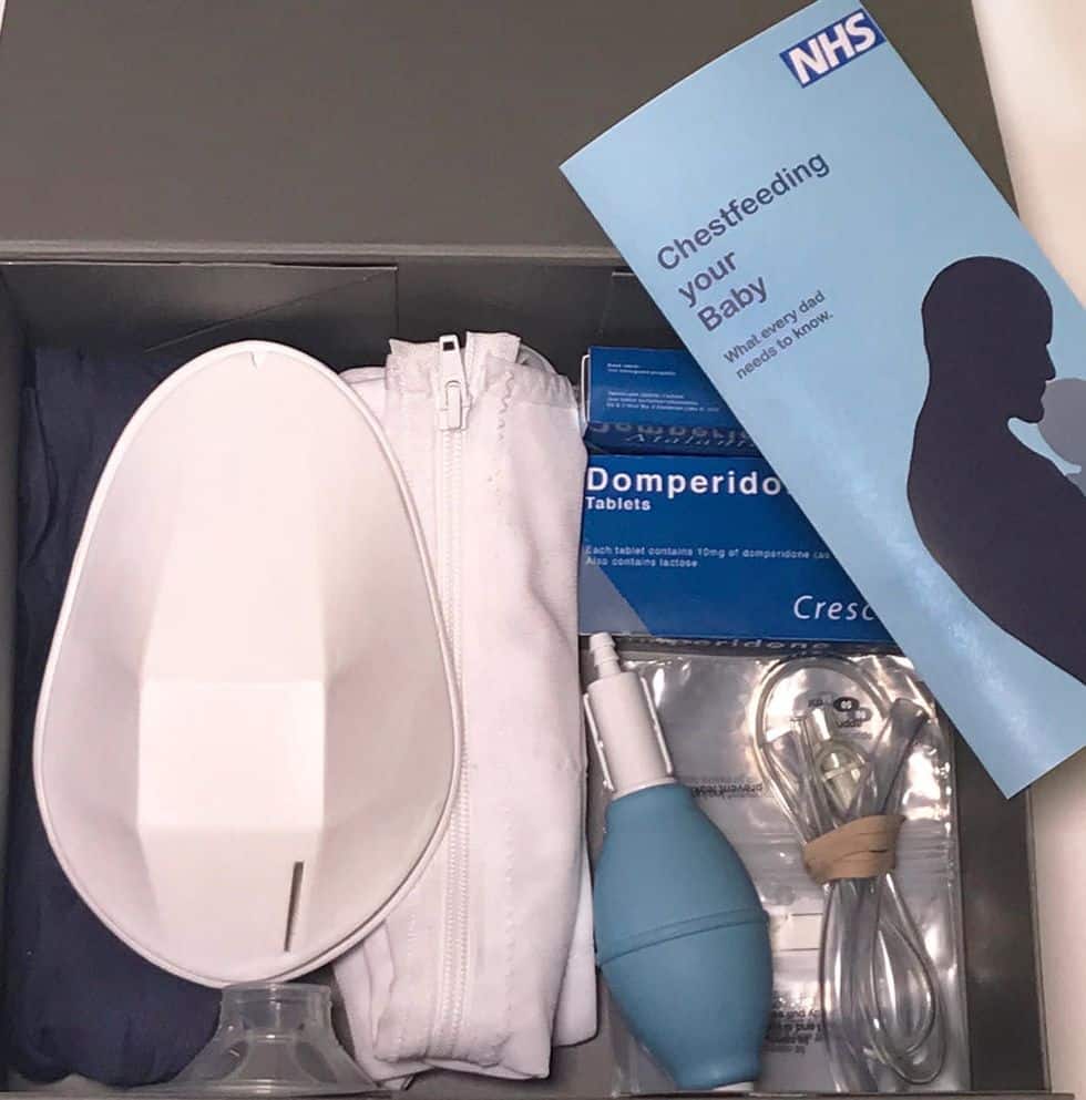 Marie-Claire Sprigham's chestfeeding kit for breastfeeding dads