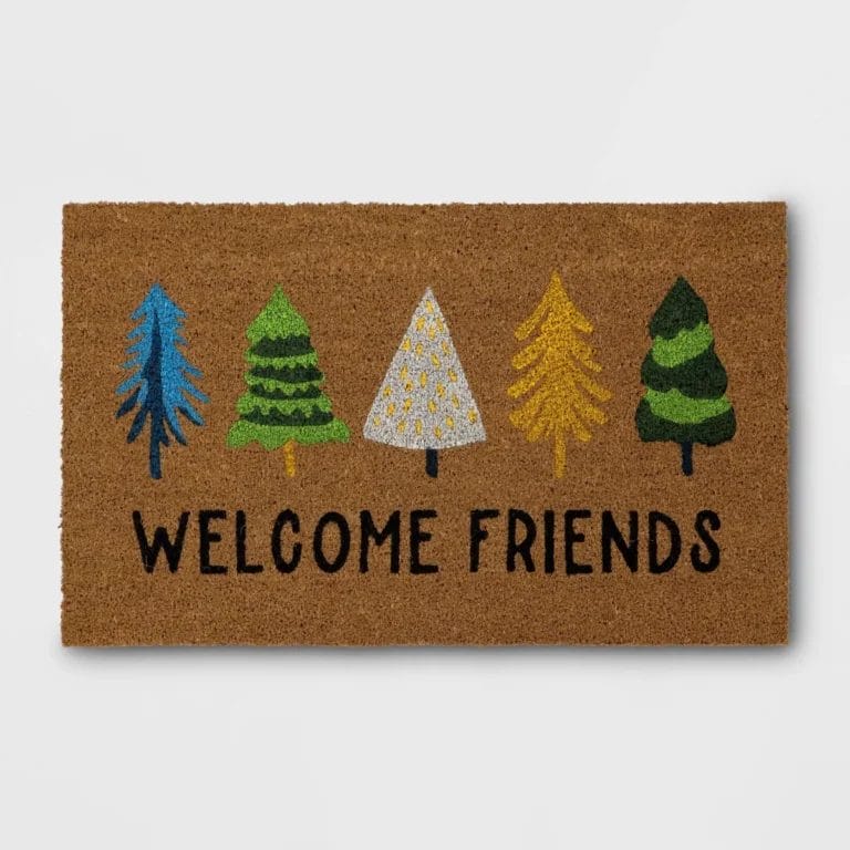 Wondershop Welcome Friends Tree Coir Doormat