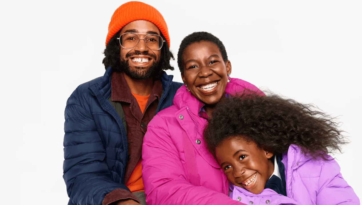 Family wearing GAP clothes