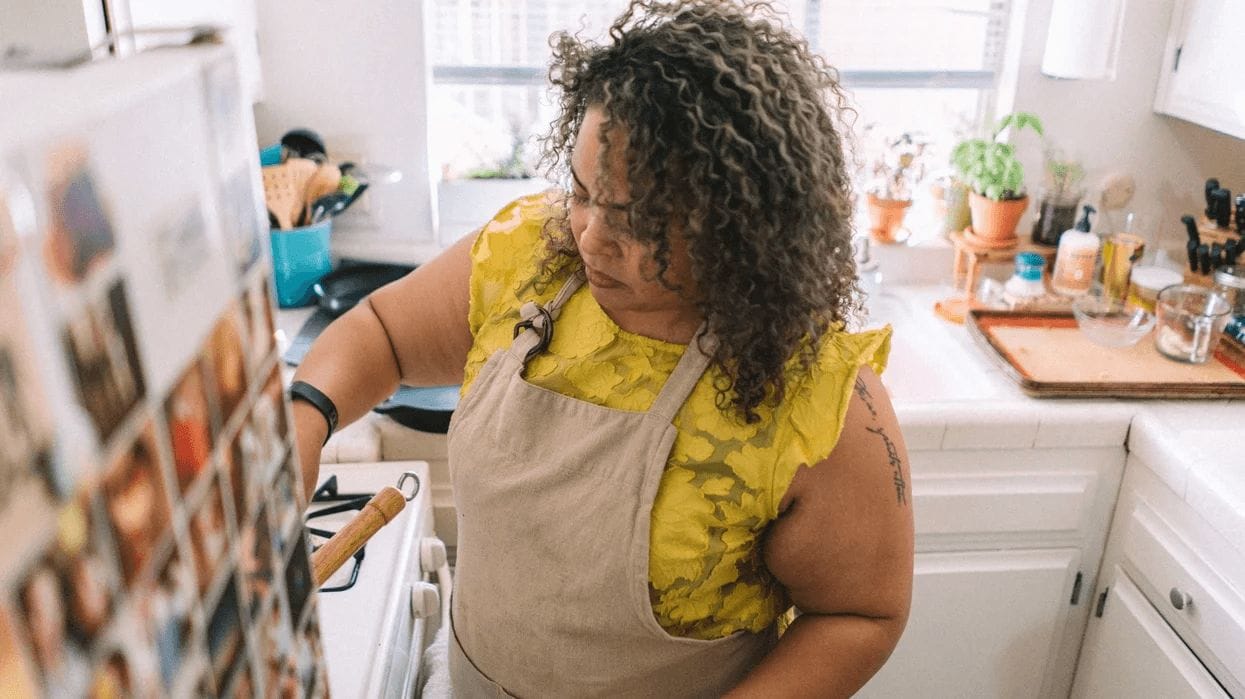 woman cooking in the kitchen