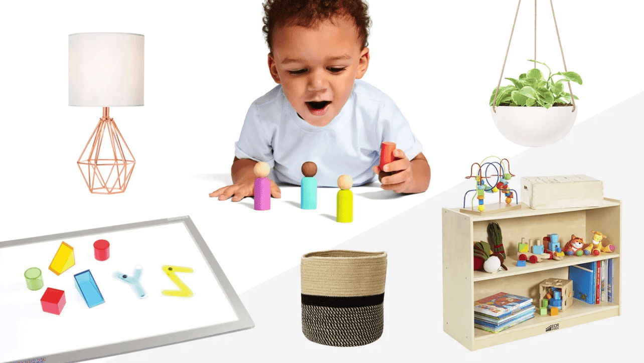 collage of montessori items