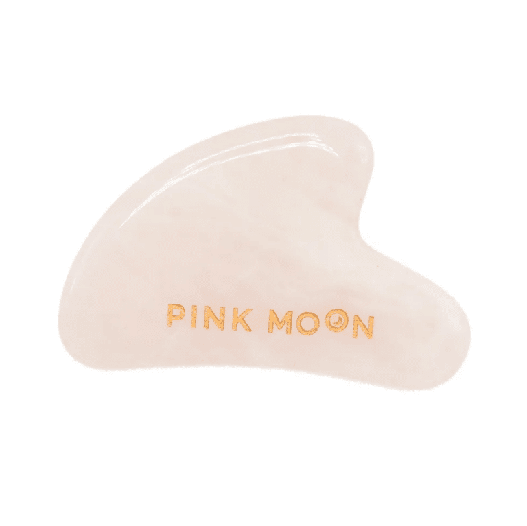 Rose quartz gua sha facial tool