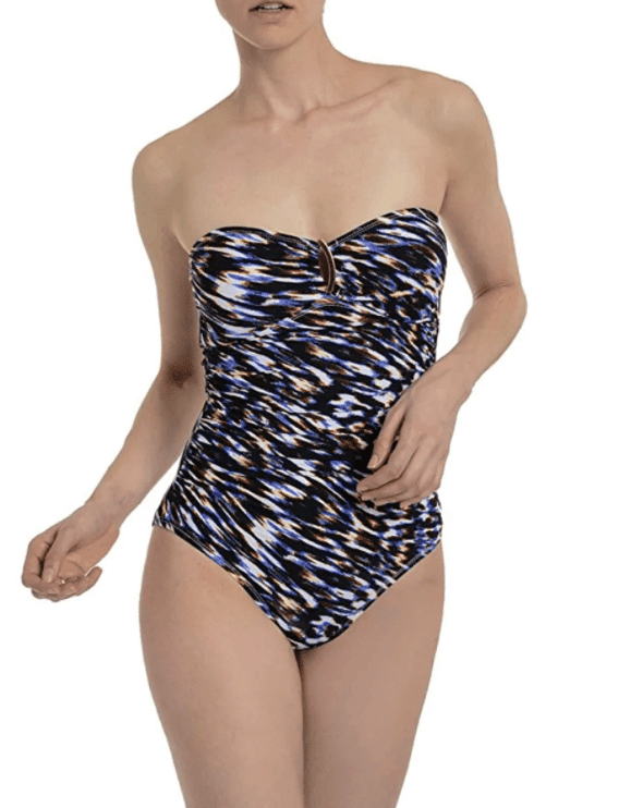 one piece strapless swimsuit