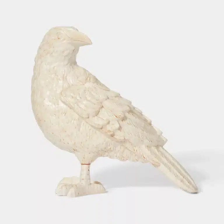 Target Hyde & Eek Plastic Cream Raven Halloween Decorative Sculpture