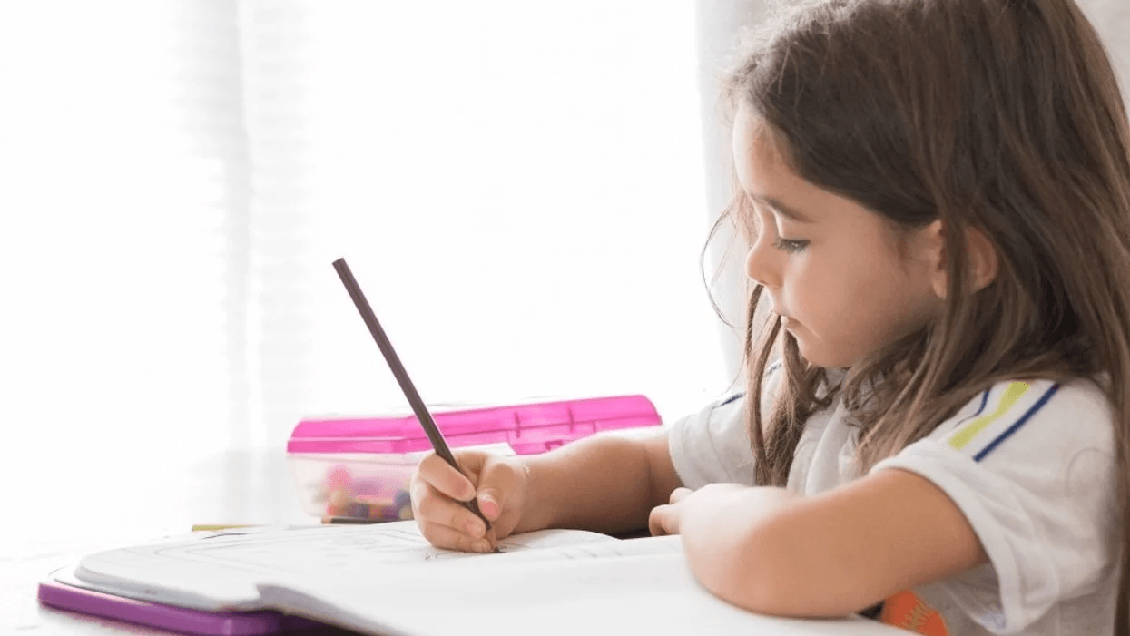 little girl coloring- preschool prep