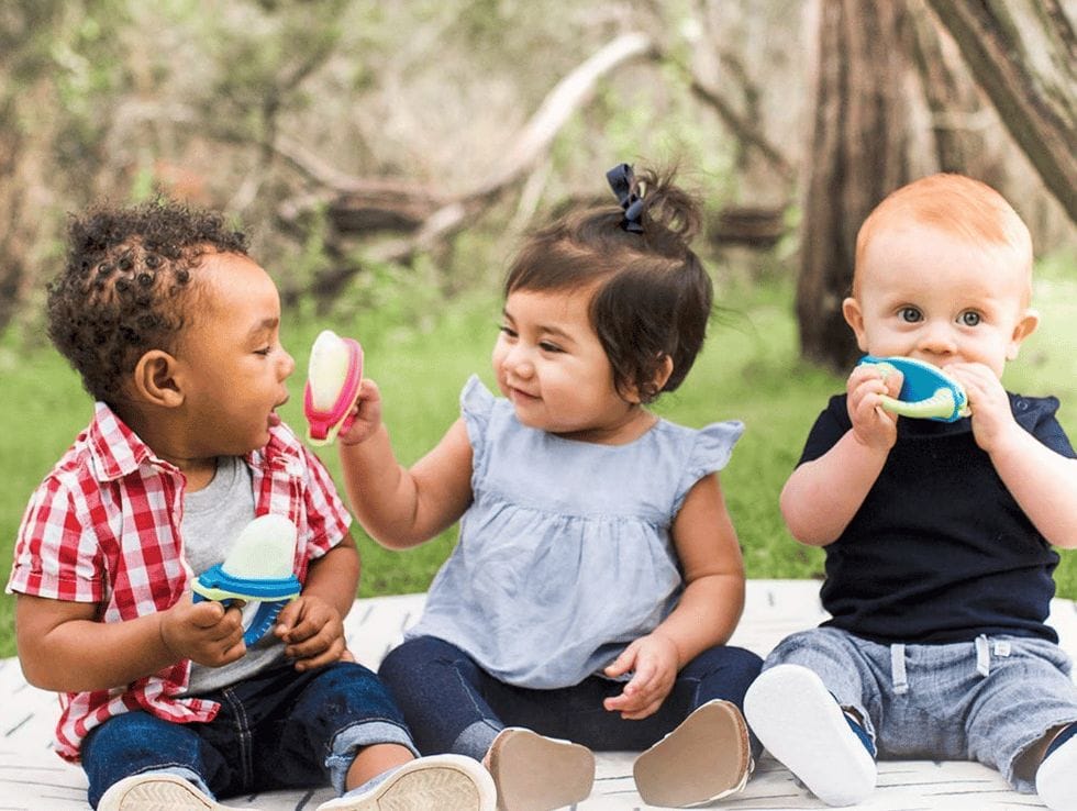 babies chewing on teetherpop, one of motherly's favorite teethers