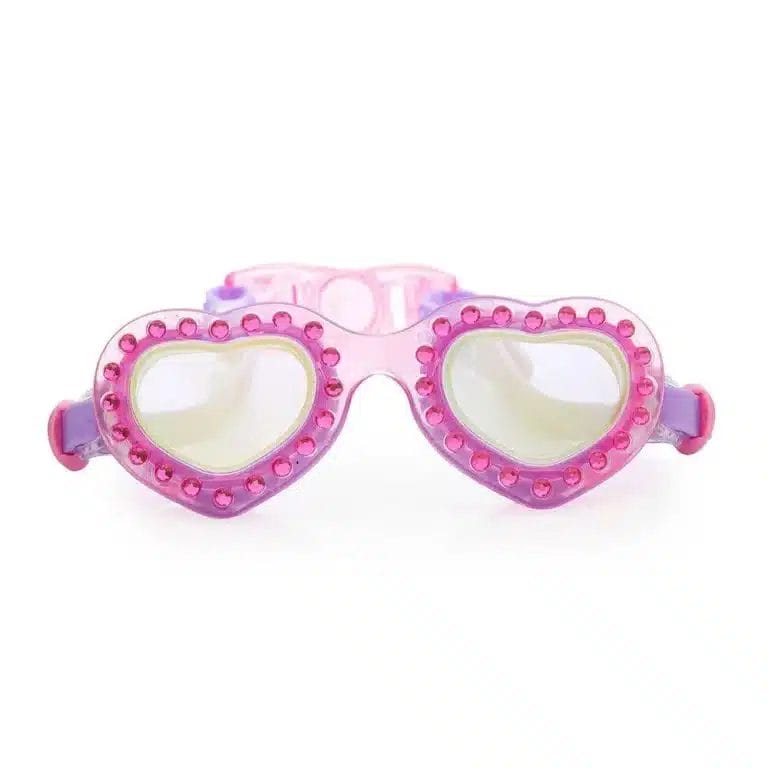 Bling2o Pink Stone Heart Kids Swim Goggles