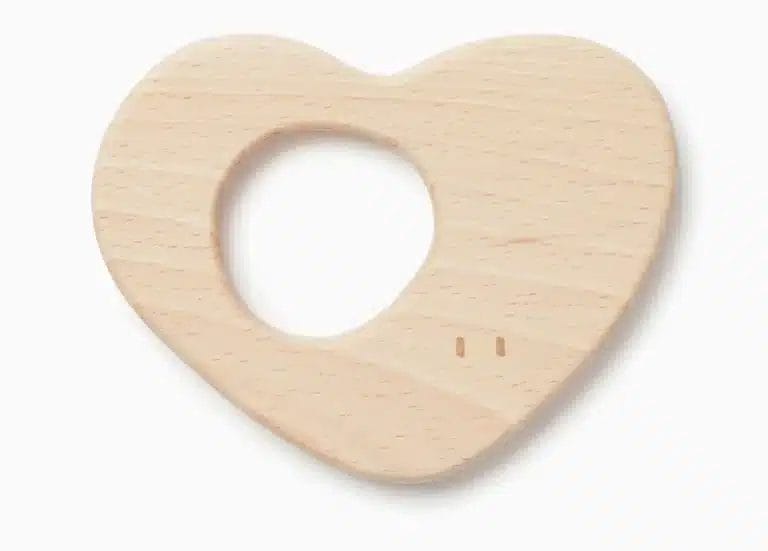 Mori Wooden Heart Teether