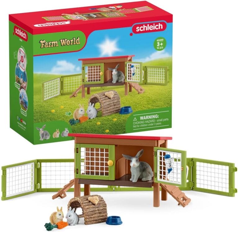 Schleich Farm World Rabbit Hutch Set