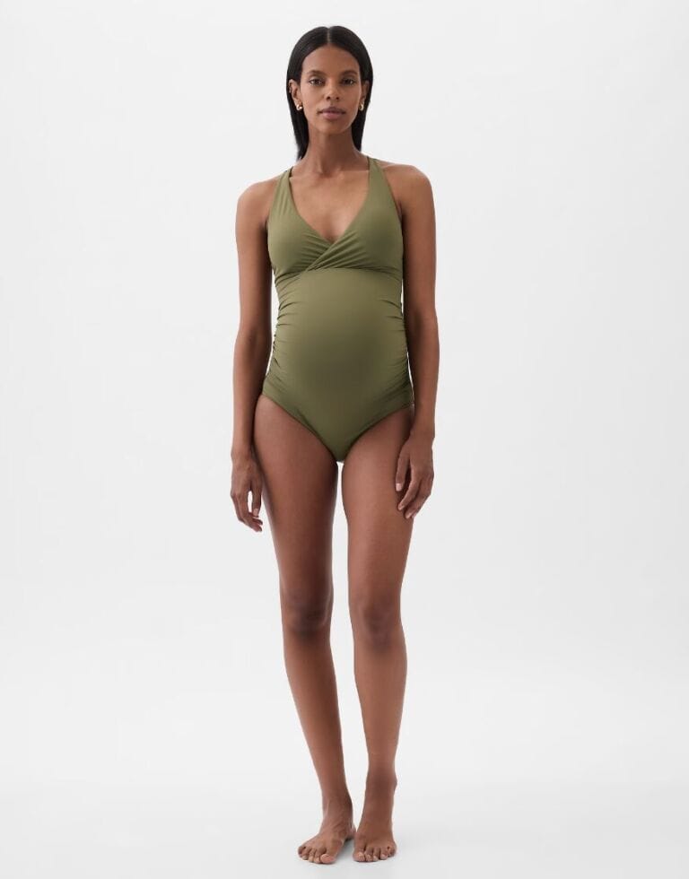 Gap Maternity Wrap V-Neck One-Piece Swimsuit