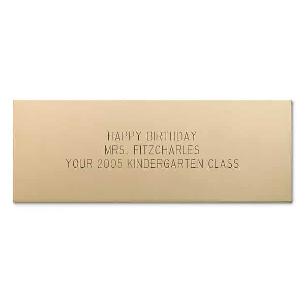 personalized brass plate