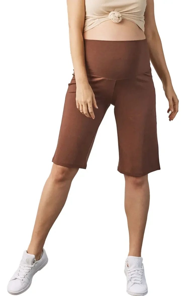 Angel Maternity Wide Leg Knit Maternity Shorts