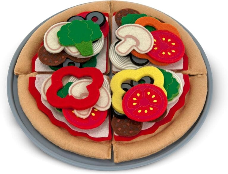 Melissa Doug Felt Food Mix n Match Pizza Play Food Set Motherly