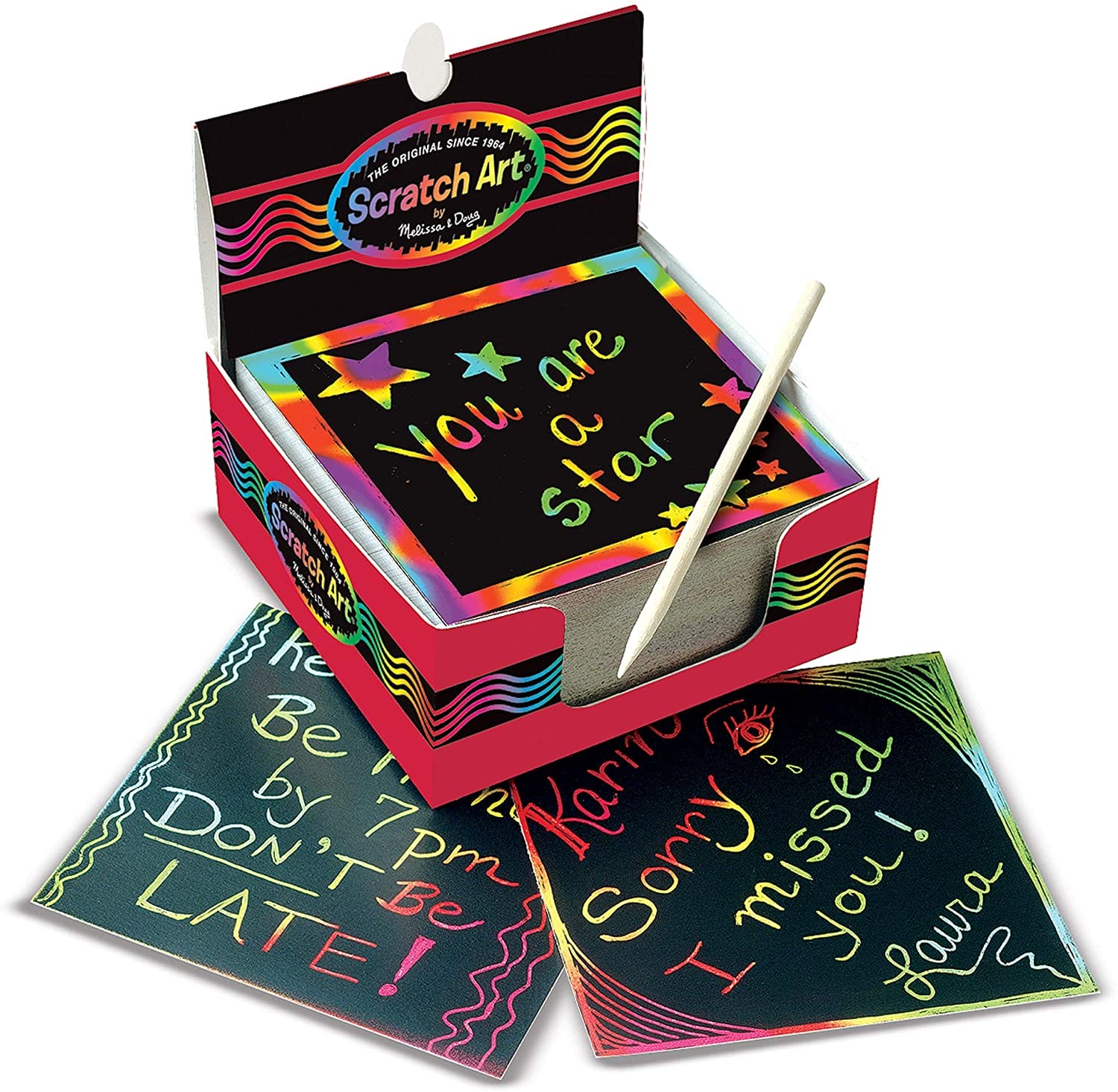 Melissa & Doug Scratch Art Rainbow Mini Notes