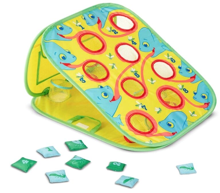 Melissa & Doug Sunny Patch Camo Chameleon Bean Bag Toss Action Game