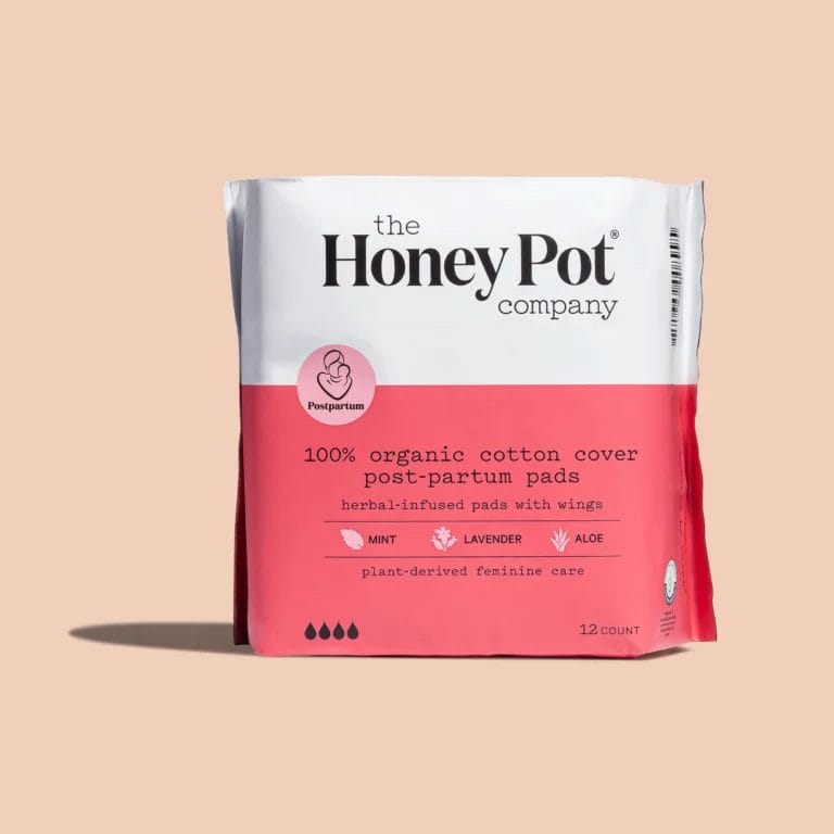 The Honey Pot Company Organic Cotton Cover Postpartum Pads Motherly