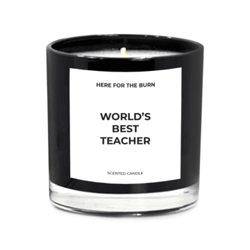 worlds best teacher candle