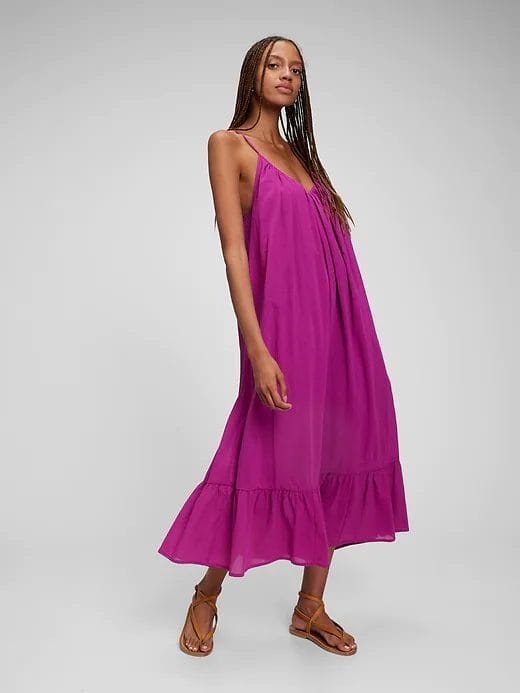 Gap Strappy Ruffle Hem Maxi