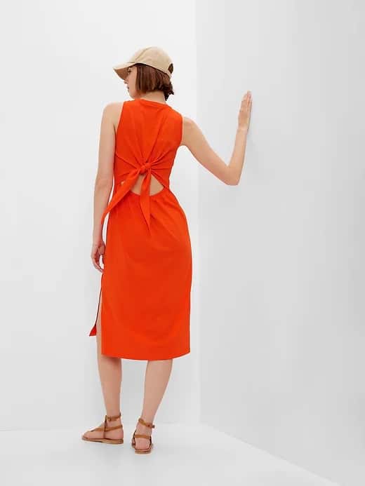 Gap TIe Back Midi Dress