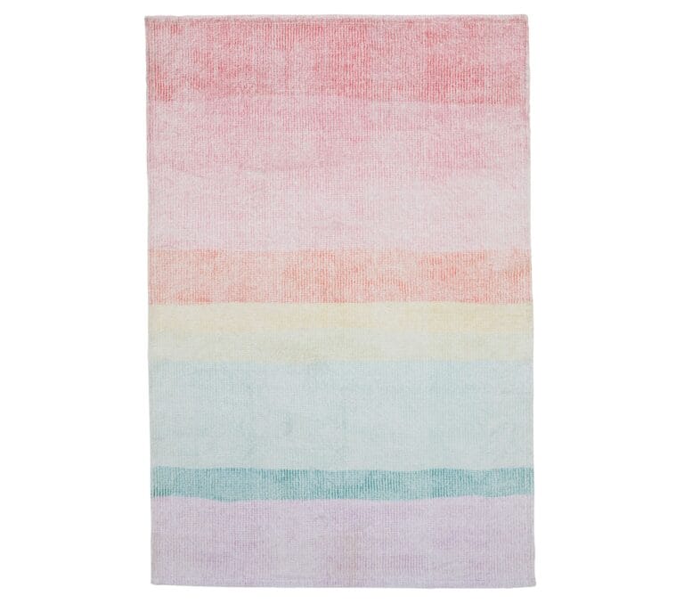 Pottery Barn Kids Machine Washable Rainbow Ombre Rug