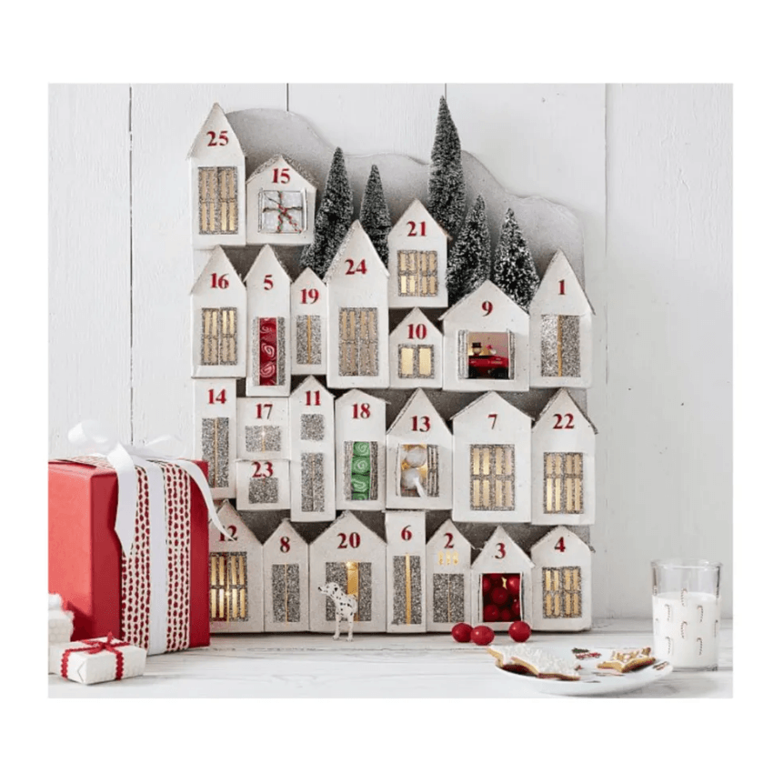 <wbr />Pottery Barn Light-up Glitter Houses Advent Calendar