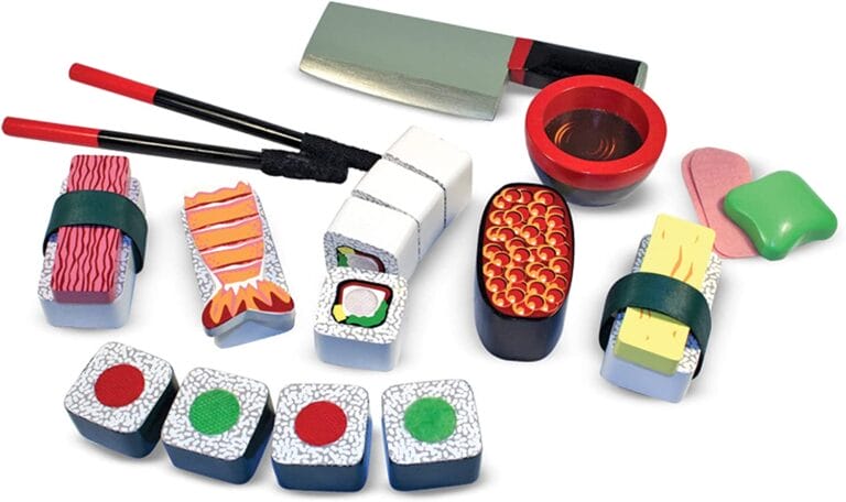 Melissa & Doug Sushi Slicing Wooden Play Food Set