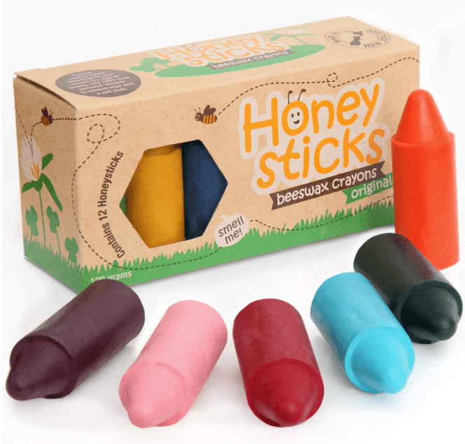 Honeysticks 100% Pure Beeswax Crayons (12 Pack)