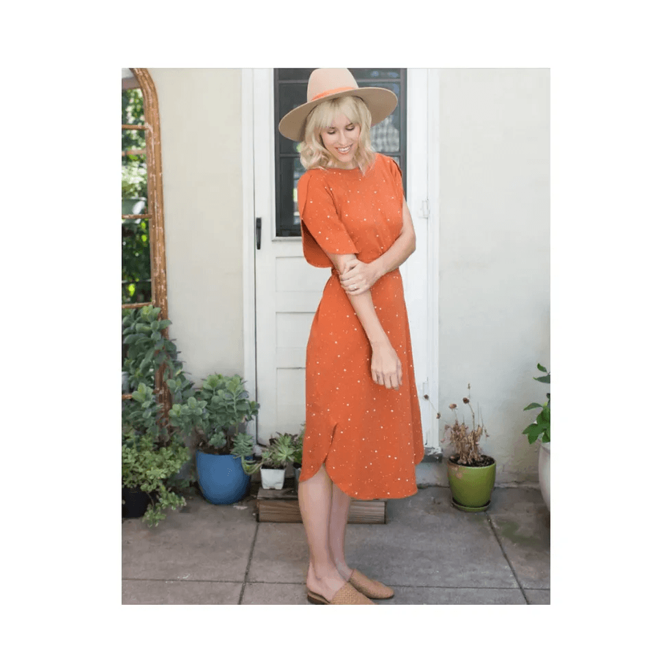 orange-maternity-dress