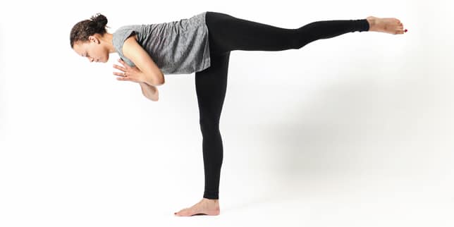 woman doing yoga