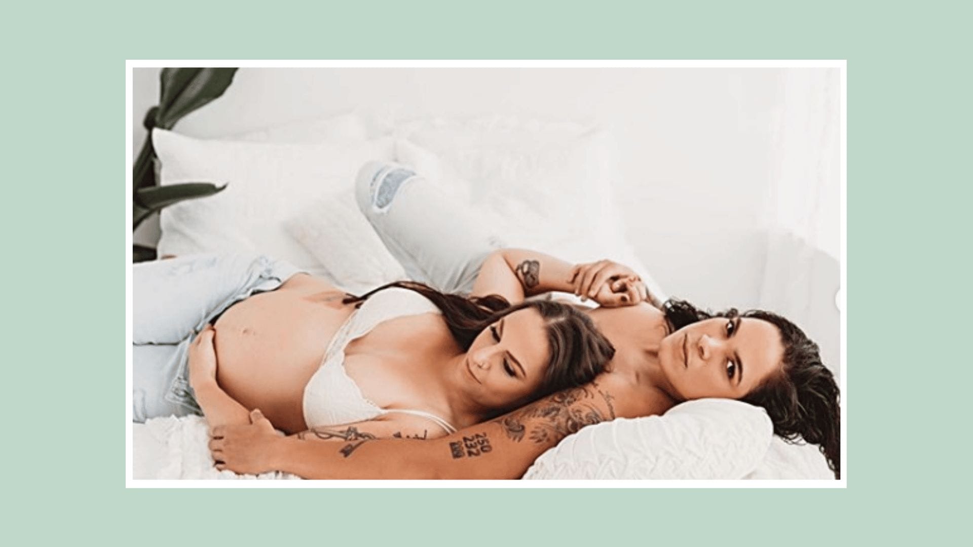 Amanda Nunes & Nina Ansaroff maternity pictures