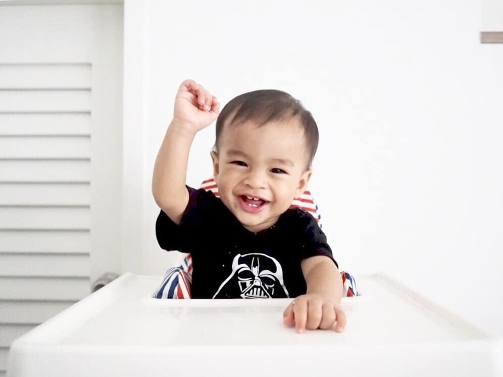 cute child in high chair- second child