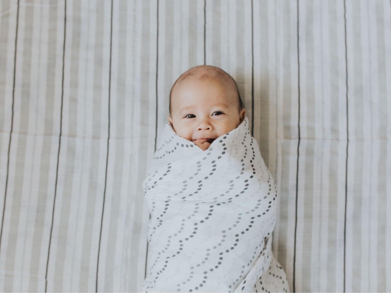 baby swaddled in a blanket