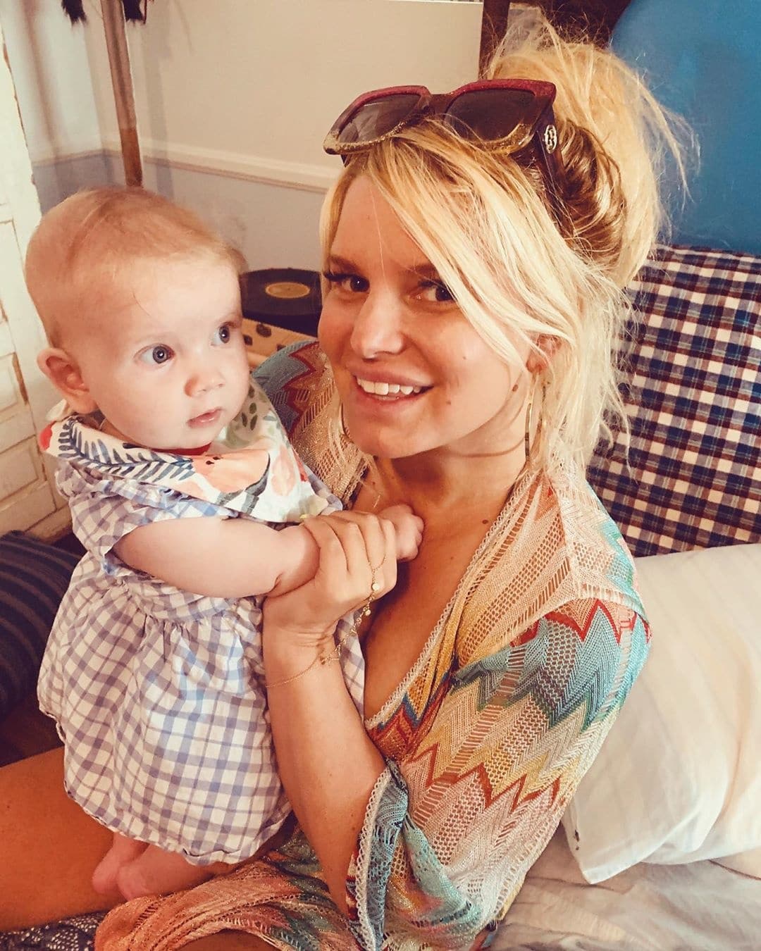 Jessica Simpson with her baby