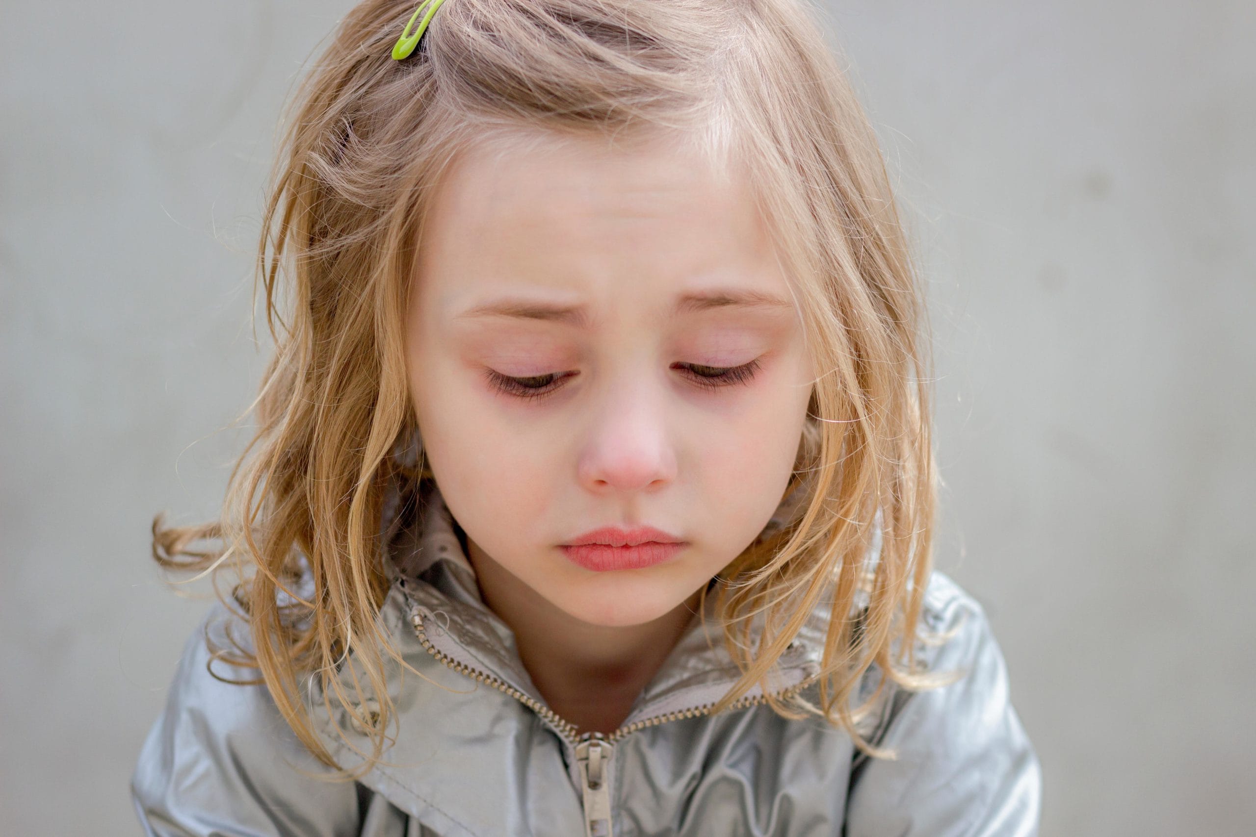 little girl crying