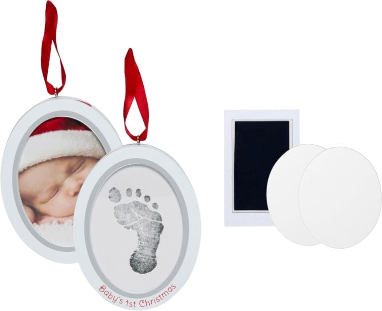 Pearhead Babyprints Double-Sided Christmas Photo Ornament