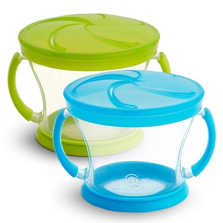 munchkin snack catcher, one of Motherly's favorite snack containers for 1-year-olds