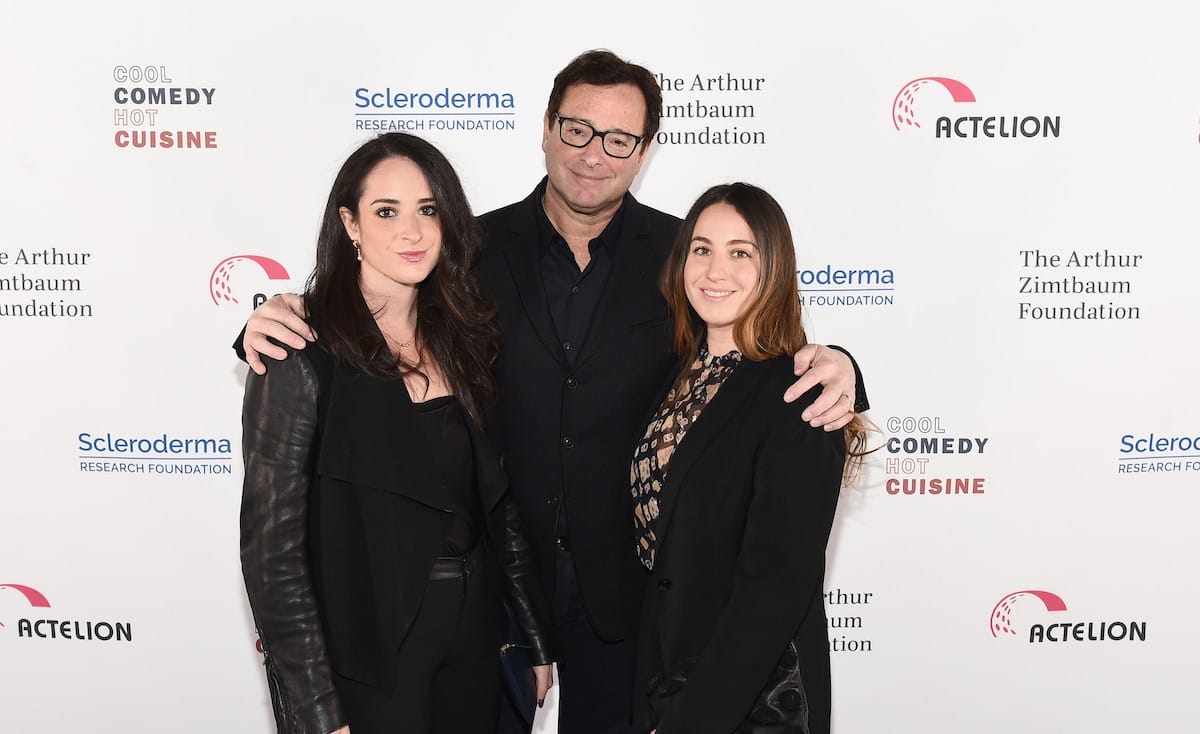 Bob Saget and daughters pose on Red Carpet