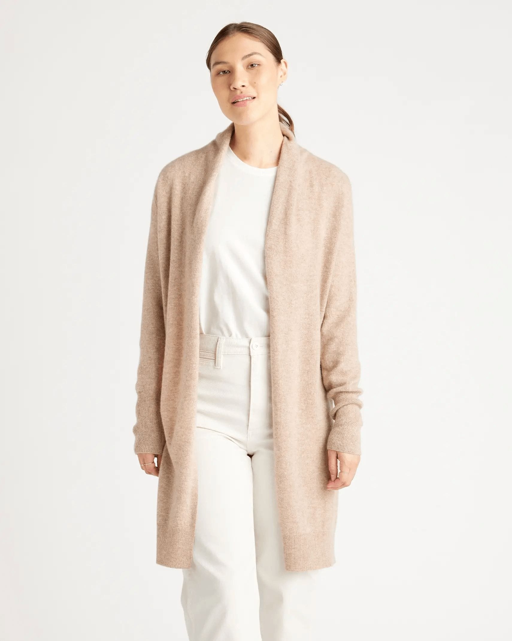 quince cashmere duster cardigan