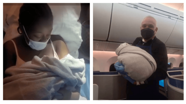 Woman gives birth on United Airlines flight