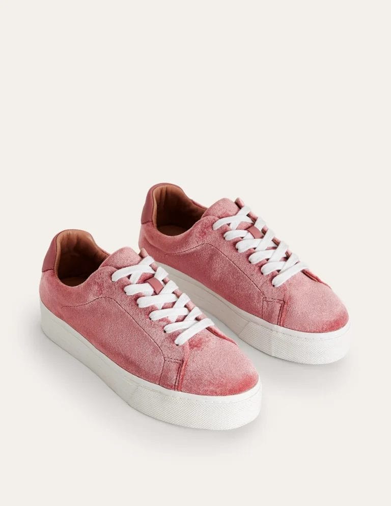 Boden Velvet Flatform Trainer