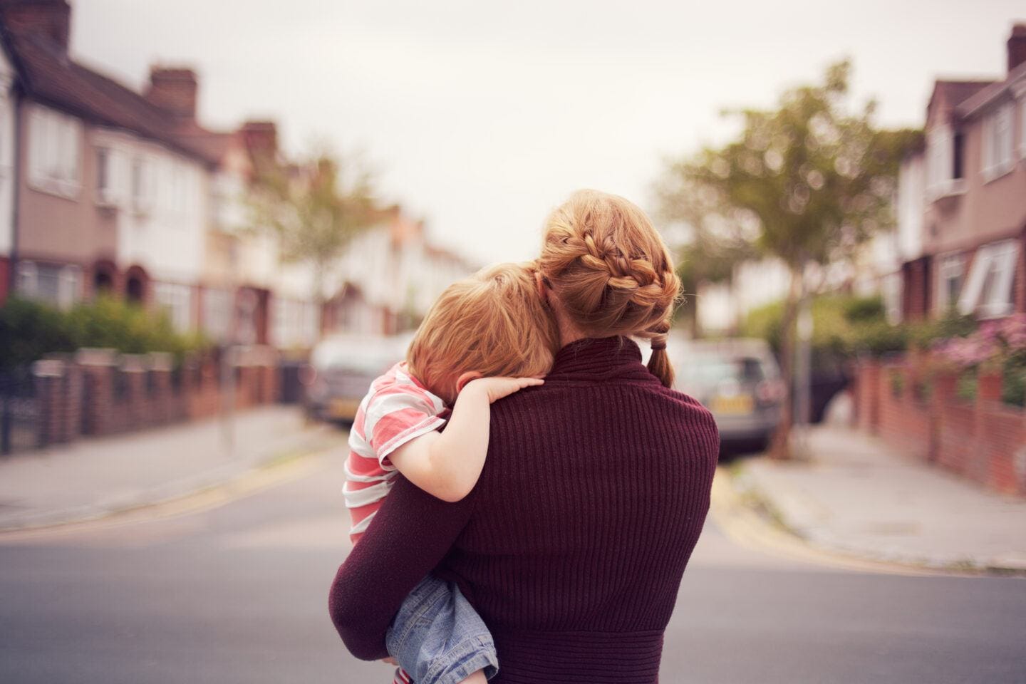 woman with son